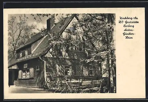 AK Kirchberg /Sa., HO-Gasthaus Borberg Anton Günther-Heim