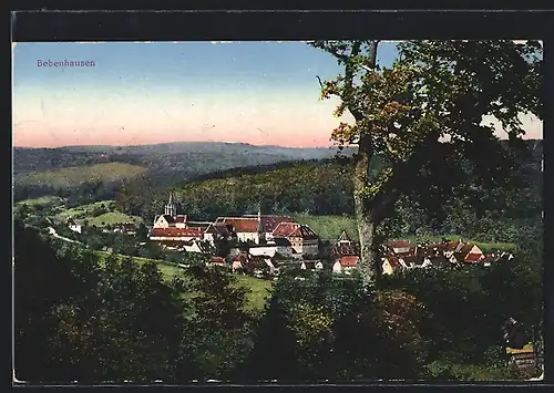 AK Bebenhausen, Teilansicht mit Waldblick