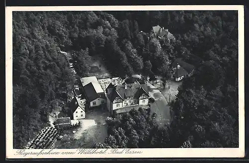 AK Bad Essen, Waldhotel u. Haus Rögge, Fliegeraufnahme