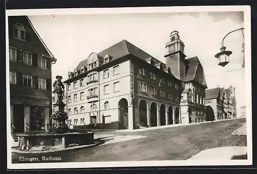 AK Ebingen, 23. Verbandstag der Schreiner-Innungen von Württemberg und Hohenzollern 1931, Rathaus mit Handlung Stegmann
