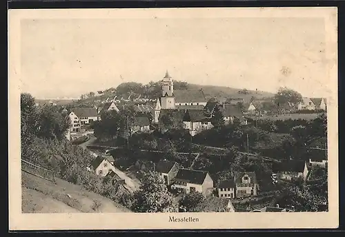 AK Messstetten, Teilansicht mit Kirche