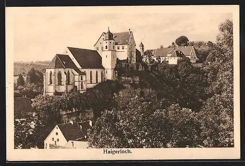 AK Haigerloch, Ortsansicht mit Blick auf die Kirche