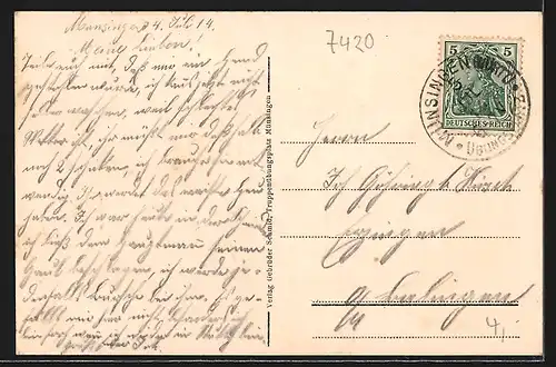 AK Münsingen, Truppenübungsplatz, Lager, Soldaten auf dem Zeltplatz