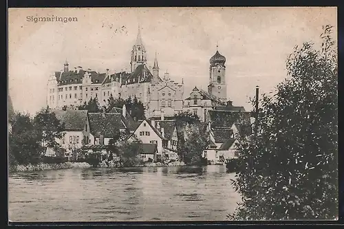 AK Sigmaringen, Partie mit dem Schloss