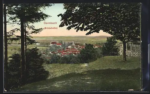 AK Dermbach, Ortsansicht, Feldabahn