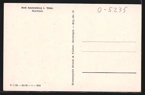 AK Bad Rastenberg i. Thür., Blick auf das Kurhaus