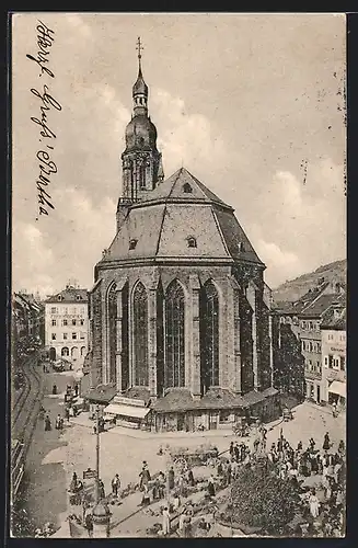AK Heidelberg, Heiliggeistkirche am Marktplatz