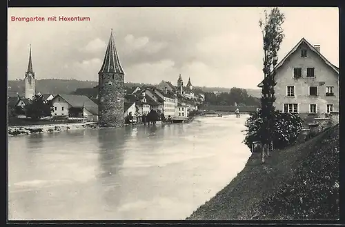 AK Bremgarten, Teilansicht mit Hexenturm