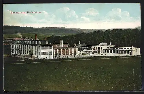 AK Rheinfelden, Sanatorium aus der Vogelschau