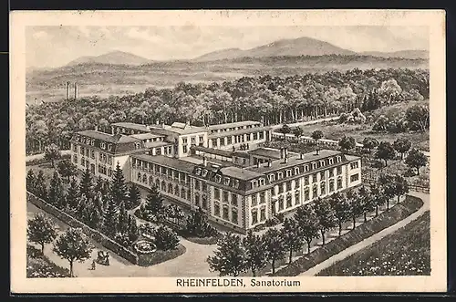 AK Rheinfelden, Sanatorium aus der Vogelschau