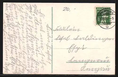 AK Rheinfelden, Sanatorium vom oben gesehen