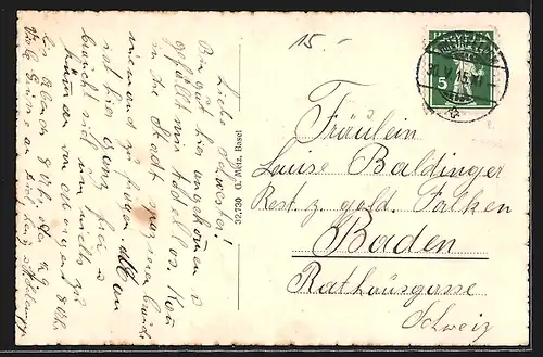 AK Rheinfelden, Sanatorium mit Anlagen, Wald- und Bergpanorama