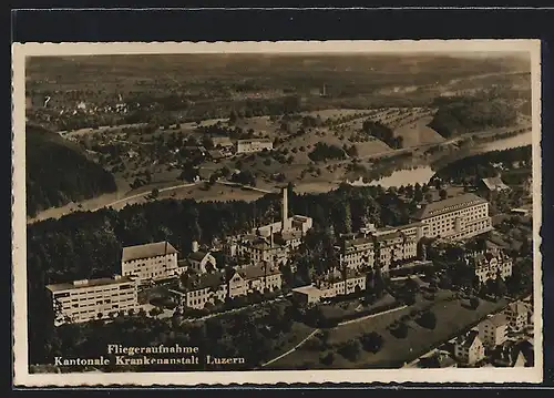 AK Luzern, Kantonale Krankenanstalt, Fliegeraufnahme