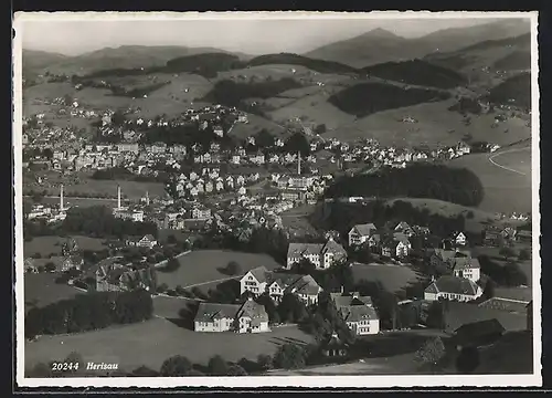 AK Herisau, Ortsansicht aus der Vogelschau