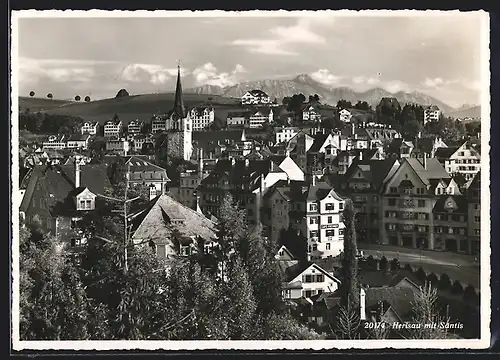AK Herisau, Teilansicht gegen Säntis
