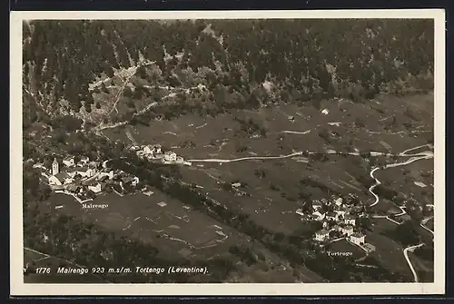 AK Mairengo, Fliegeraufnahme des Ortes