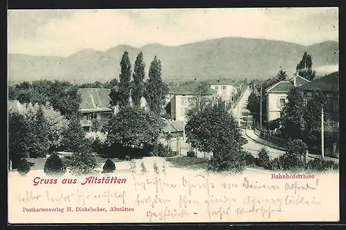 AK Altstätten, Blick in die Bahnhofstrasse