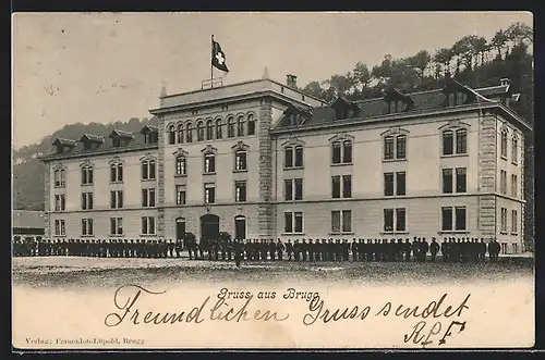 AK Brugg, Kaserne mit Soldaten