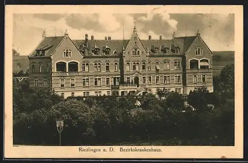 AK Riedlingen a. D., Bezirkskrankenhaus im Sonnenschein