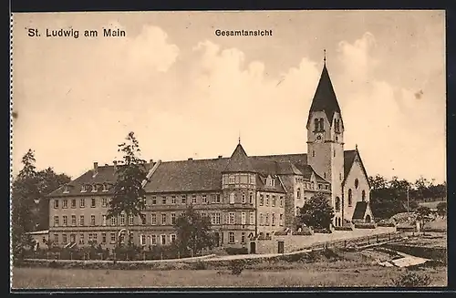 AK St. Ludwig am Main, Gesamtansicht des Klosters