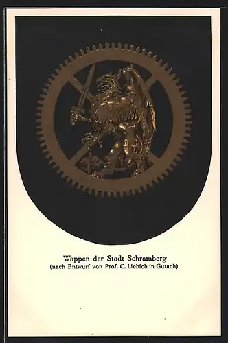 AK Schramberg, Wappen der Stadt, Entwurf Prof. S. Liebich