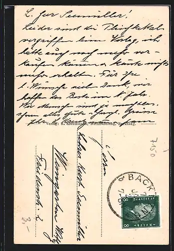 AK Backnang, Strassenpartie am Marktplatz