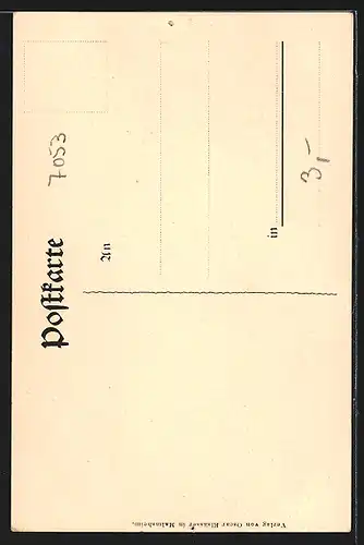 Künstler-AK Stetten i. R., Haus mit Garten