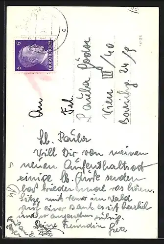 AK Pernitz, Strassenpartie mit Cafe