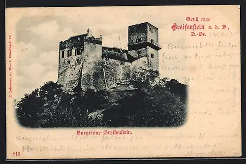 AK Greifenstein a. d. D., Burgruine Greifenstein