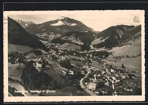 AK Hollenstein a. d. Ybbs, Gesamtansicht mit Alpenblick