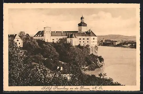 AK Persenbeug a. d. Donau, Blick auf Schloss Persenbeug