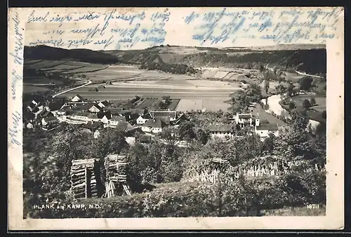 AK Plank am Kamp, Blick von oben auf den Ort und die Umgebung