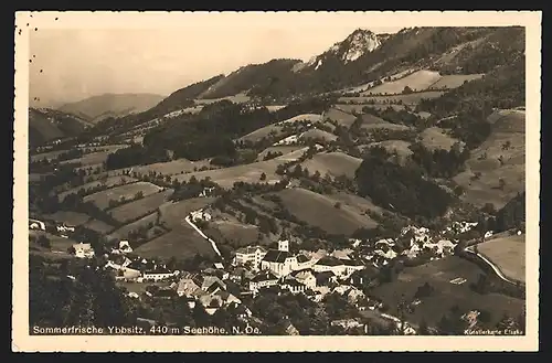 AK Ybbsitz, Teilansicht mit Kirche