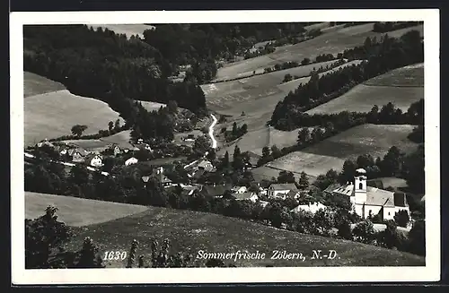 AK Zöbern /N.-D., Teilansicht mit Kirche