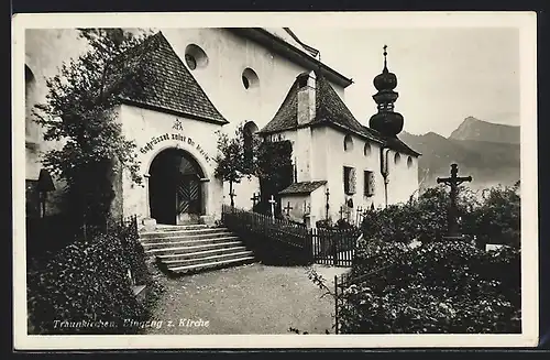 AK Traunkirchen, Eingang zur Kirche