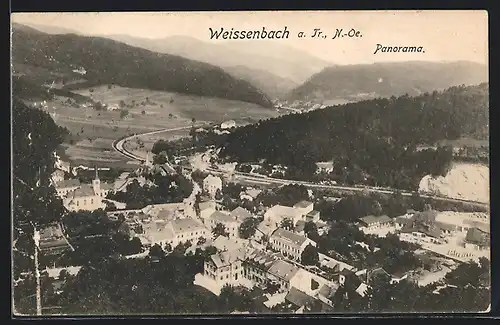AK Weissenbach, Panorama aus der Vogelschau