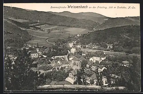 AK Weissenbach an der Triesting, Teilansicht mit Kirche
