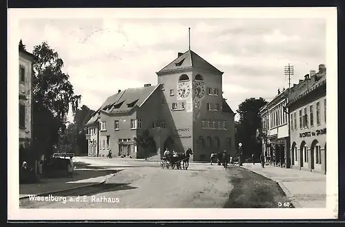 AK Wieselburg a. d. E., Strassenpartie am Rathaus