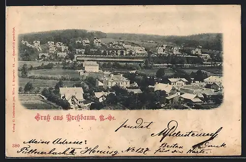 AK Pressbaum, Ortsansicht aus der Vogelschau