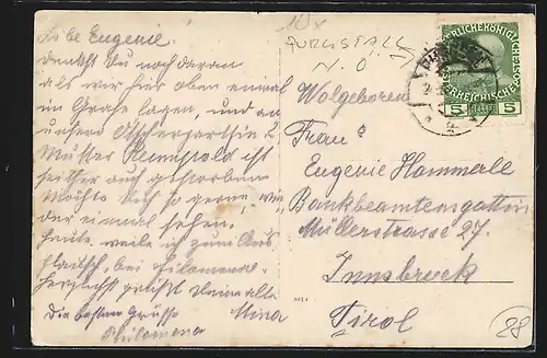 AK Reinsberg, Blick zur Burg-Ruine