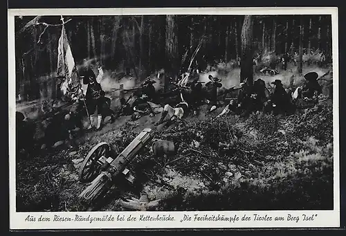 AK Die Schlacht am Berg Isel, Eisacktaler Bauern