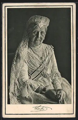 AK Grossherzogin Luise von Baden, Altersportrait