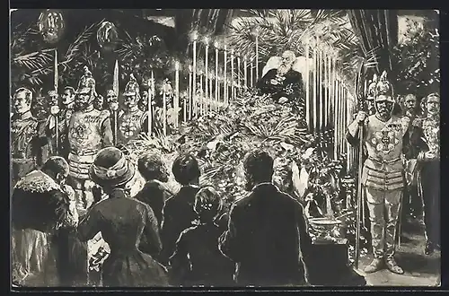 AK Prinzregent Luitpold von Bayern, Aufbahrung 1912