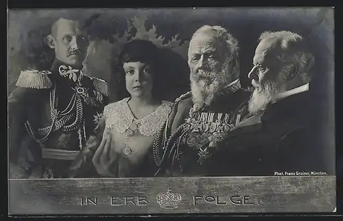 AK die Kinder des bayrischen Herrschers in Erbfolge