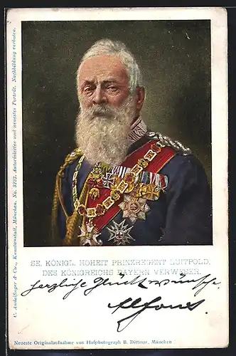 AK Prinzregent Luitpold von Bayern in Uniform