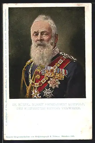 AK Prinzregent Luitpold von Bayern in Uniform