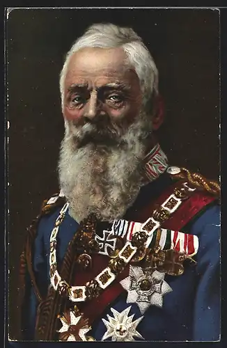 AK Prinzregent Luitpold in Uniform mit Orden