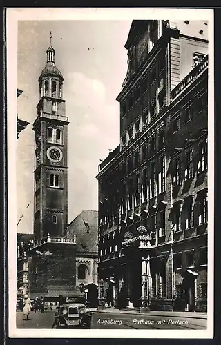 AK Augsburg, Rathaus mit Perlach