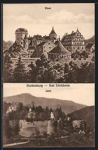 AK Hardenburg-Bad Dürkheim, Ansichten von Einst und Jetzt