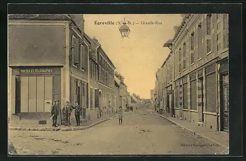 AK Égreville, Grande-Rue